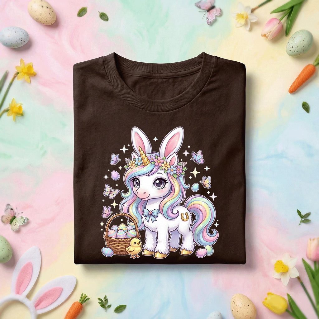 Easter Unicorn Bunny Shirt – Cute Rainbow Unicorn Tee for Kids & Adults, Girl Easter shirt women
