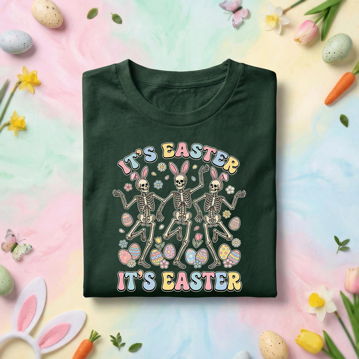 It’s Easter Skeleton Bunny Dance Shirt – Funny Halloween-Easter Mashup Tee