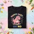 Funny Easter Dinosaur Shirt – “Happy East… Oh No” Cracked Egg Tee, funny gift Easter