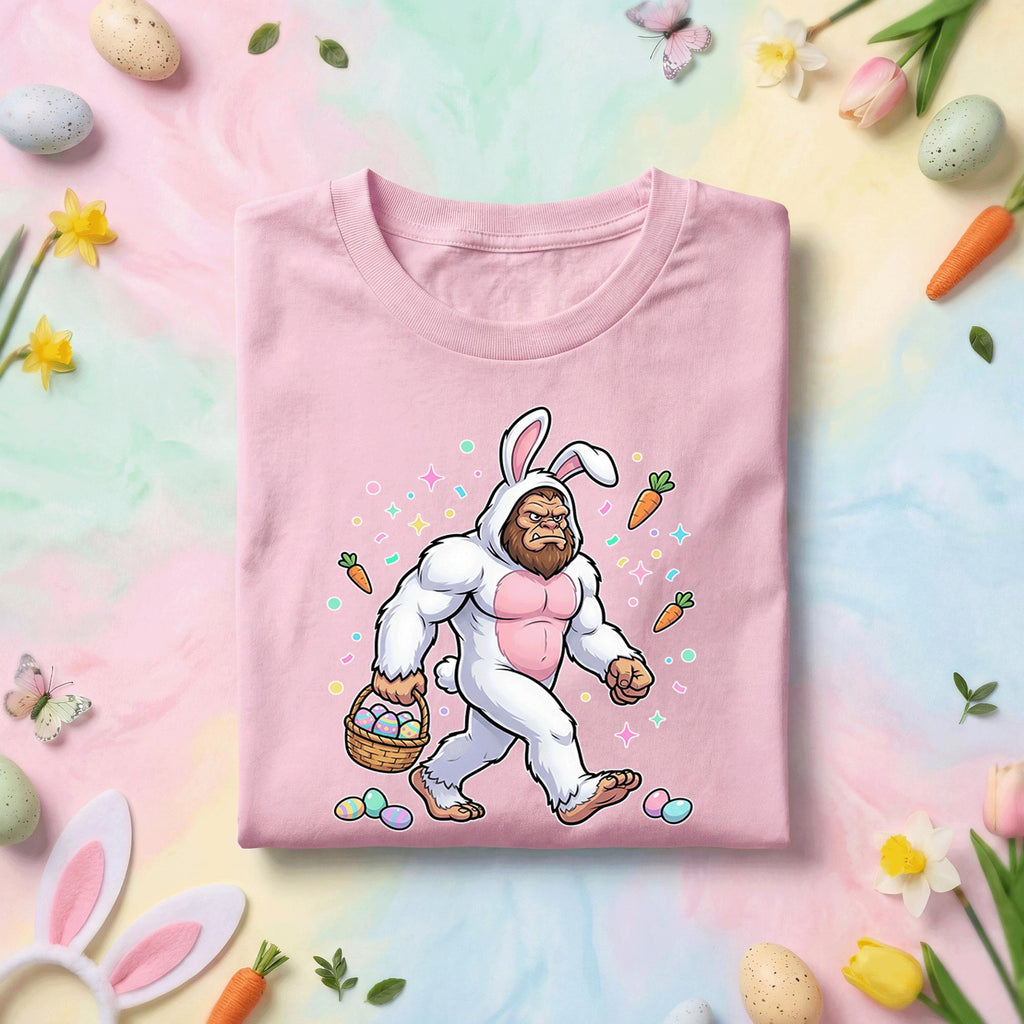 Funny Bigfoot Easter Shirt Men Women – Muscular Sasquatch Bunny, Happy Easter Day shirt, Funny Gift Easter