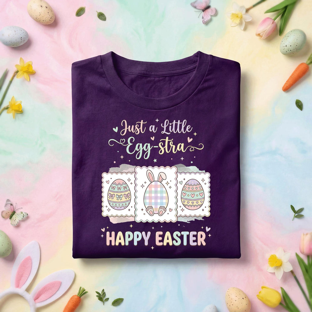 Just a Little Egg stra Happy Easter Shirt, Cute Bunny Egg Easter T Shirt, Pastel Spring Holiday Tee, Easter Party Gift for Women Kids Family