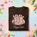 Happy Easter Cat Shirt, Cute Kittens With Bunny Ears Easter Tee, Cat Lover Easter Shirt, Pastel Spring Holiday Graphic Tee Gift