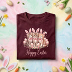 Happy Easter Cat Shirt, Cute Kittens With Bunny Ears Easter Tee, Cat Lover Easter Shirt, Pastel Spring Holiday Graphic Tee Gift
