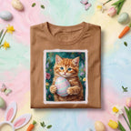 Cute Easter Kitten Shirt, Cat Holding Easter Egg Tee, Cat Lover Easter Shirt, Spring Kitten Graphic Tee, Pastel Easter Holiday Gift