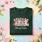 Meowy Easter Cat Shirt, Cute Kittens With Bunny Ears Easter Tee, Funny Cat Lover Easter Shirt, Pastel Spring Holiday Graphic Tee