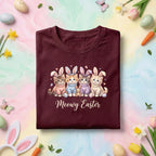 Meowy Easter Cat Shirt, Cute Kittens With Bunny Ears Easter Tee, Funny Cat Lover Easter Shirt, Pastel Spring Holiday Graphic Tee