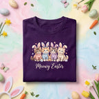 Meowy Easter Cat Shirt, Cute Kittens With Bunny Ears Easter Tee, Funny Cat Lover Easter Shirt, Pastel Spring Holiday Graphic Tee