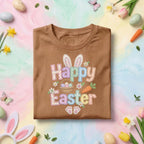 Happy Easter Bunny Shirt, Cute Pastel Bunny Ears Easter Tee, Easter Basket Bunny Graphic Shirt, Spring Egg Hunt Holiday Gift