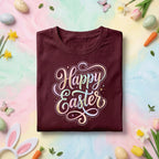 Happy Easter Shirt, Pastel Happy Easter Typography Tee, Cute Spring Easter Graphic Shirt, Easter Holiday Gift Tee