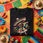 Cinco de Mayo Dabbing Girl Shirt, Funny Mexican Fiesta T Shirt, Cute Sombrero Folklore Dress Dance Tee, Colorful Latino Party Tee Gift