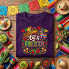 Lets Fiesta Mexican Party Shirt, Cinco de Mayo Fiesta T Shirt, Sombrero Pinata Maracas Tee, Colorful Mexican Celebration Shirt