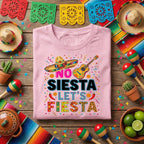 No Siesta Lets Fiesta Cinco de Mayo Shirt, Funny Mexican Fiesta Party T Shirt, Sombrero Guitar Celebration Tee Gift