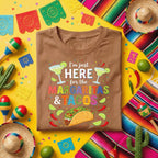 I'm Just Here For Margaritas And Tacos Shirt, Funny Cinco de Mayo Party T Shirt, Taco Lover Margarita Fiesta Tee Gift