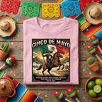 Cinco de Mayo Battle of Puebla Shirt, Mexican Victory 1862 T Shirt, Historic Mexico Flag Horse Rider Tee Fiesta Gift