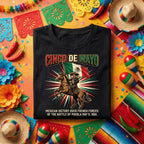 Cinco de Mayo Mexican Victory Shirt, Battle of Puebla 1862 T Shirt, Mexican Flag Horse Rider Tee, Mexican Heritage Fiesta Shirt