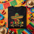 0 Percent Mexican Funny Cinco de Mayo Shirt, Sombrero Fiesta Party T Shirt