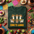 Como Te Llamas Llama Shirt Funny Cinco de Mayo Llama T Shirt, Cute Sombrero Llama Fiesta Tee Mexican Party Gift