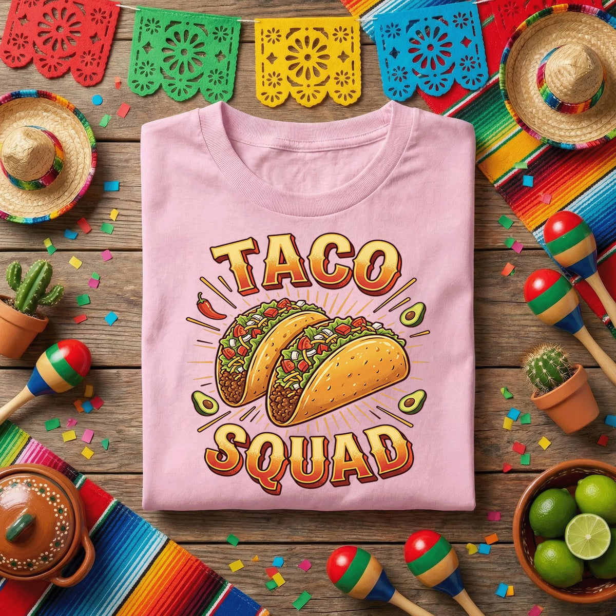Family Taco Squad Shirt Funny Taco Lover T Shirt, Taco Tuesday Party Tee, Matching Cinco de Mayo Food Lover Shirt