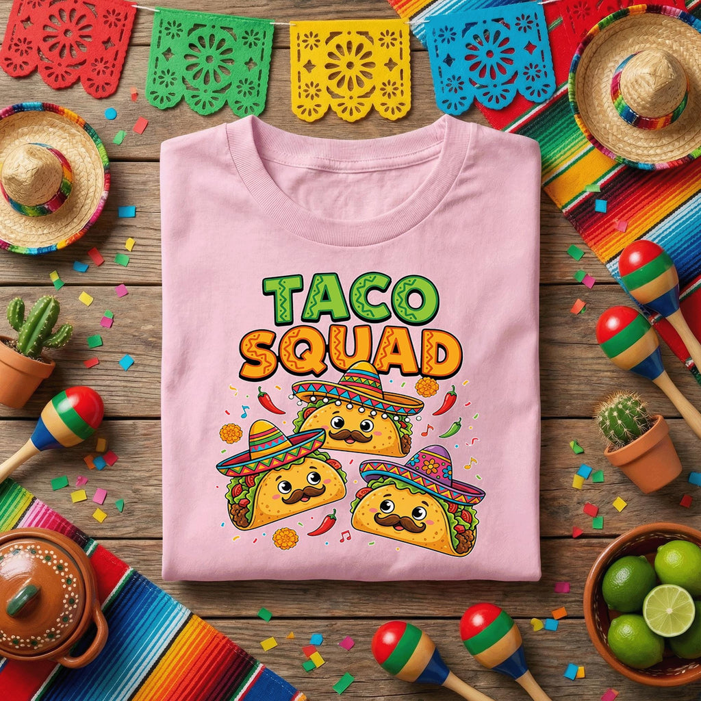 Taco Squad Shirt Funny Taco Friends T Shirt, Cute Sombrero Taco Party Tee, Cinco de Mayo Taco Lover Shirt