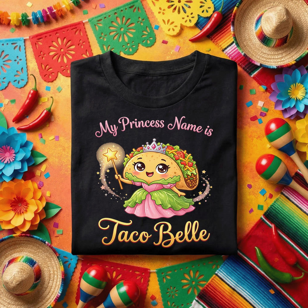 My Princess Name Is Taco Belle Shirt Funny Taco Princess T Shirt, Cute Taco Fairy Princess Tee, Taco Lover Gift