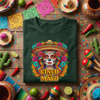 Cinco De Mayo Sugar Skull Woman Shirt Day of the Dead Lady Tee, Mexican Fiesta Sombrero Skull Shirt, Colorful Dia de los Muertos Tee