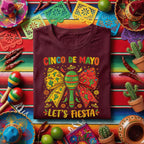 Cinco De Mayo Lets Fiesta Shirt Funny Mexican Fiesta Maracas Tee, Colorful Sombrero Party Shirt, Cinco De Mayo Celebration Tee