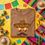Cinco De Mayo Sombrero Mustache Shirt Funny Mexican Fiesta Sunglasses Tee, Cool Mexican Party Hat Shirt, Cinco De Mayo Party Tee