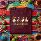 Just A Fiesta Goose Shirt Funny Cinco De Mayo Goose Tee, Mexican Fiesta Dancing Goose Shirt, Cute Taco Party Goose Tee