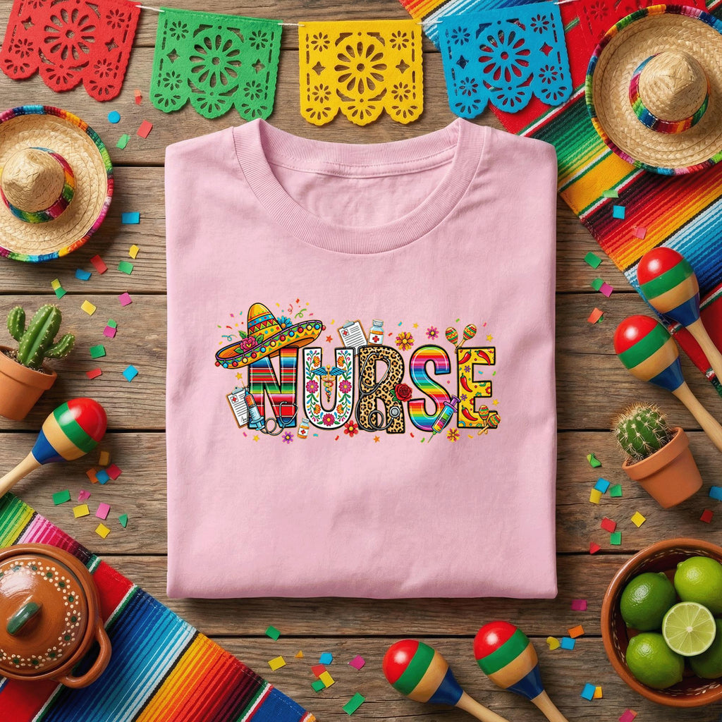 Nurse Cinco De Mayo Shirt Fiesta Nurse Appreciation Tee, Mexican Nurse Week Shirt With Sombrero & Medical Tools, Funny Nurse Party Tee