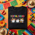 Dental Squad Cinco De Mayo Shirt Funny Dentist Team Fiesta Tee, Cute Tooth Characters With Sombrero Dental Office Par...
