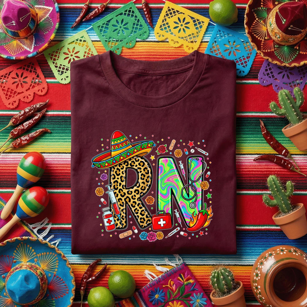 RN Nurse Cinco De Mayo Shirt Funny Registered Nurse Fiesta Tee, Mexican Medical Nurse Shirt, Healthcare Worker Celebration Shirt