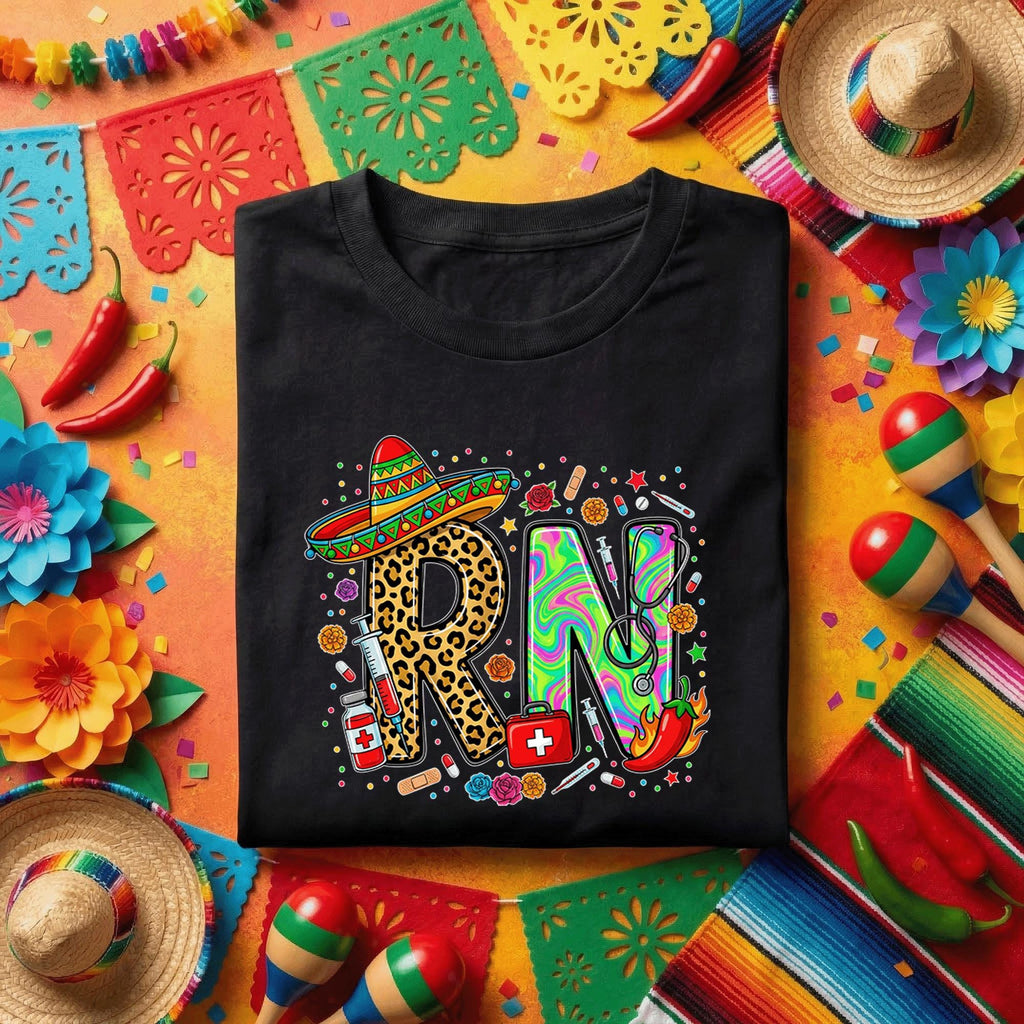 RN Nurse Cinco De Mayo Shirt Funny Registered Nurse Fiesta Tee, Mexican Medical Nurse Shirt