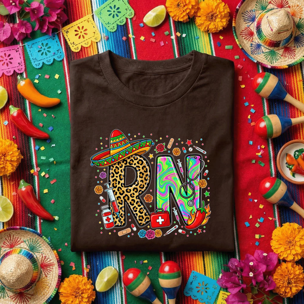 RN Nurse Cinco De Mayo Shirt Funny Registered Nurse Fiesta Tee, Mexican Medical Nurse Shirt, Healthcare Worker Celebration Shirt