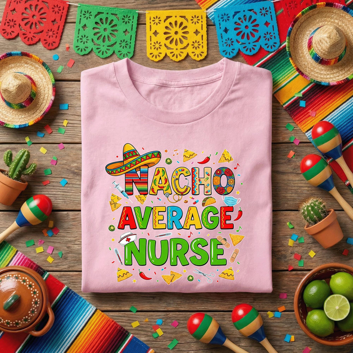 Nacho Average Nurse Cinco De Mayo Shirt Funny Nurse Fiesta Tee, Mexican Nurse Humor Shirt, Nurse Week Party Medical Staff Gift