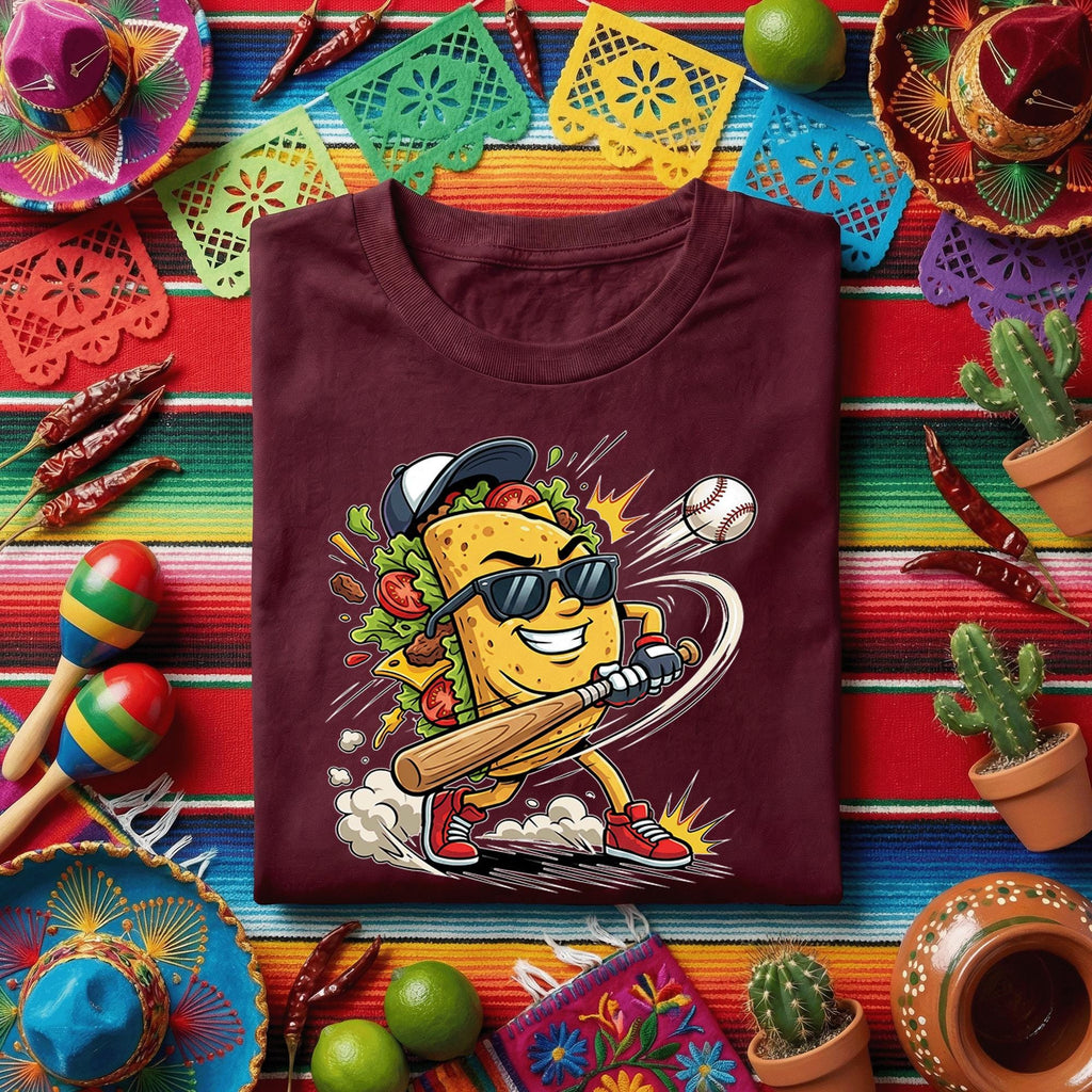 Funny Taco Baseball Shirt Taco Baseball Player Tee Cinco De Mayo Taco Lover Shirt Baseball Fan Mexican Fiesta Tee