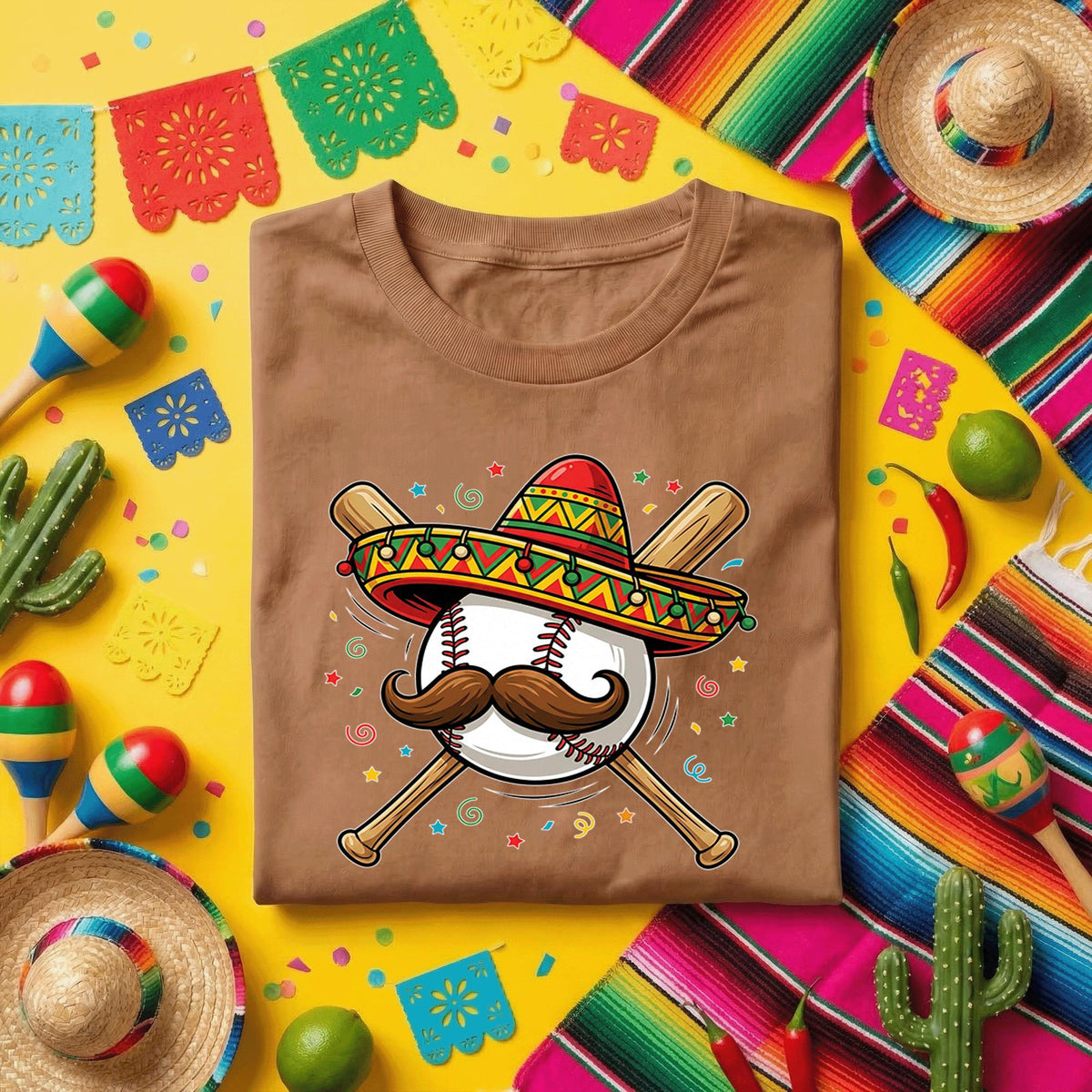 Cinco De Mayo Baseball Shirt Funny Sombrero Baseball Tee Mexican Fiesta Baseball Fan Shirt Baseball Player Party Tee