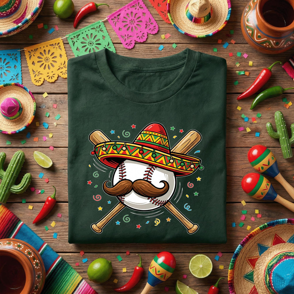 Cinco De Mayo Baseball Shirt Funny Sombrero Baseball Tee Mexican Fiesta Baseball Fan Shirt Baseball Player Party Tee