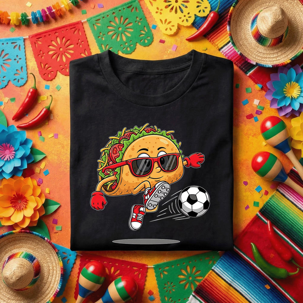 Funny Soccer Taco Shirt Cinco De Mayo Soccer Taco Player Tee Mexican Fiesta Taco Lover Shirt Soccer Fan Gift Food Sports
