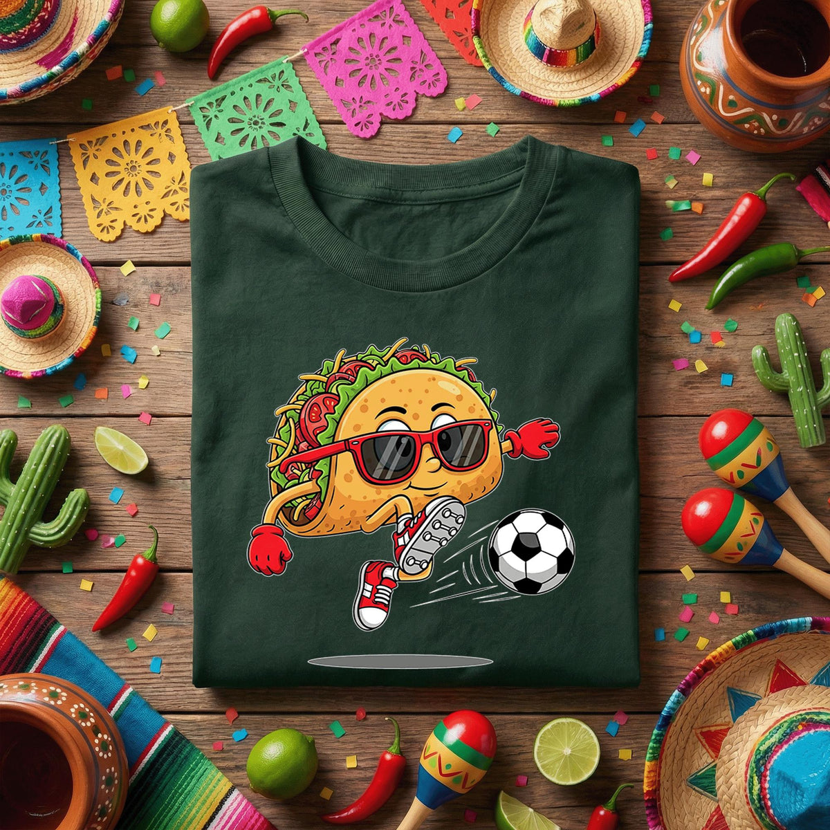 Funny Soccer Taco Shirt Cinco De Mayo Soccer Taco Player Tee Mexican Fiesta Taco Lover Shirt Soccer Fan Gift Food Sports