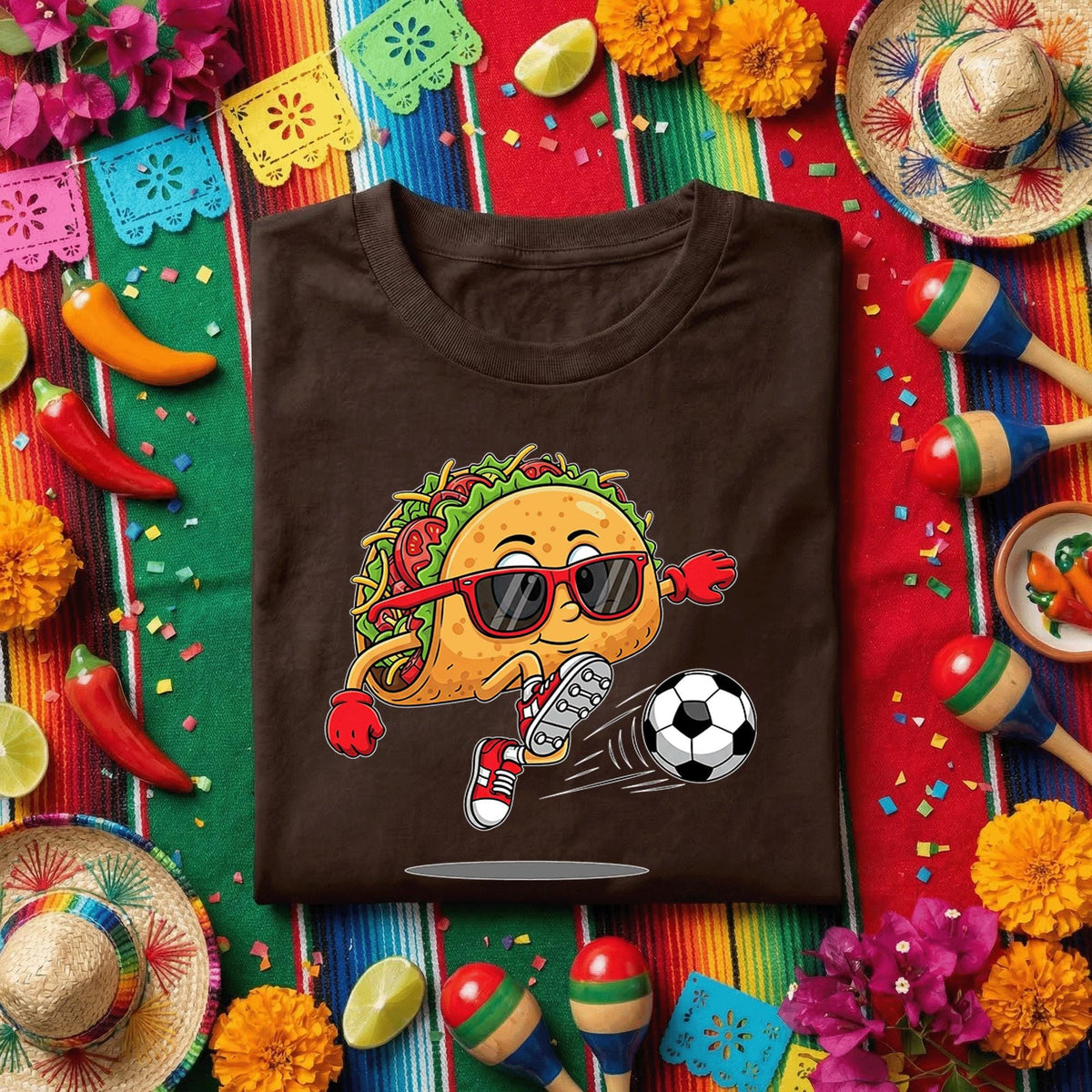 Funny Soccer Taco Shirt Cinco De Mayo Soccer Taco Player Tee Mexican Fiesta Taco Lover Shirt Soccer Fan Gift Food Sports