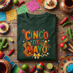 Guitar Cinco De Mayo Shirt Mexican Fiesta Music Tee Sombrero Mariachi Party Shirt Cinco De Mayo Celebration Tee