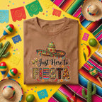 Just Here For The Fiesta Shirt Cinco De Mayo Party Tee Mexican Fiesta Shirt Sombrero Maracas Tee Funny Cinco De Mayo Shirt