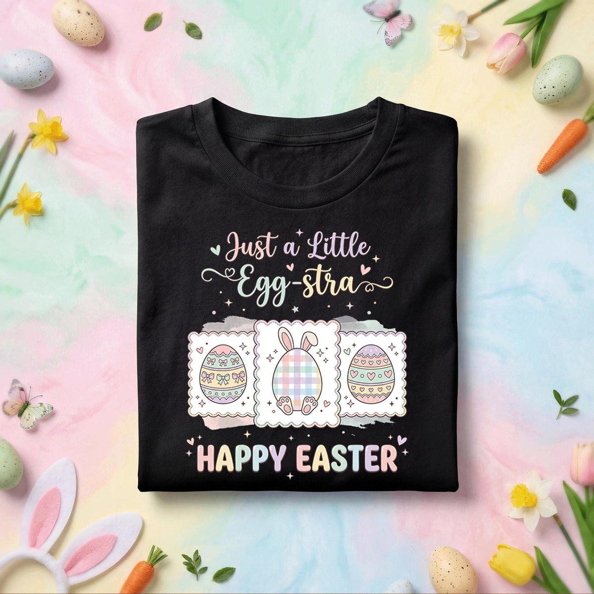 Just a Little Egg stra Happy Easter Shirt, Cute Bunny Egg Easter T Shirt