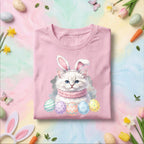 Cute Easter Bunny Cat Shirt, Kitten With Bunny Ears Easter Tee