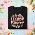 Happy Easter Bunny Shirt, Cute Pink Sparkle Easter Bunny Ears Tee