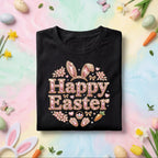 Happy Easter Bunny Shirt, Cute Pink Sparkle Easter Bunny Ears Tee