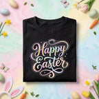 Happy Easter Shirt, Pastel Happy Easter Typography Tee, Cute Spring Easter Graphic Shirt, Easter Holiday Gift Tee