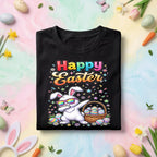 Funny Dabbing Easter Bunny Shirt, Happy Easter Bunny With Sunglasses Tee