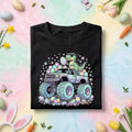 Funny Easter Dinosaur Monster Truck Shirt Boys, Dino Easter Truck Graphic Tee