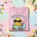 Funny Easter Chick Shirt Chicks Dig Me, Cool Chick In Egg Easter Graphic Tee, Cute Baby Chick Sunglasses Shirt, Funny Easter Gift